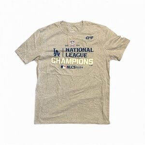 Dodgers Gray National League Champions T-Shirt